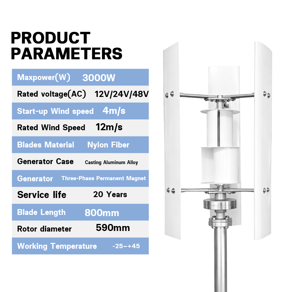 Kit générateur éolien vertical - Wind Solar Hybrid Kit avis et prix